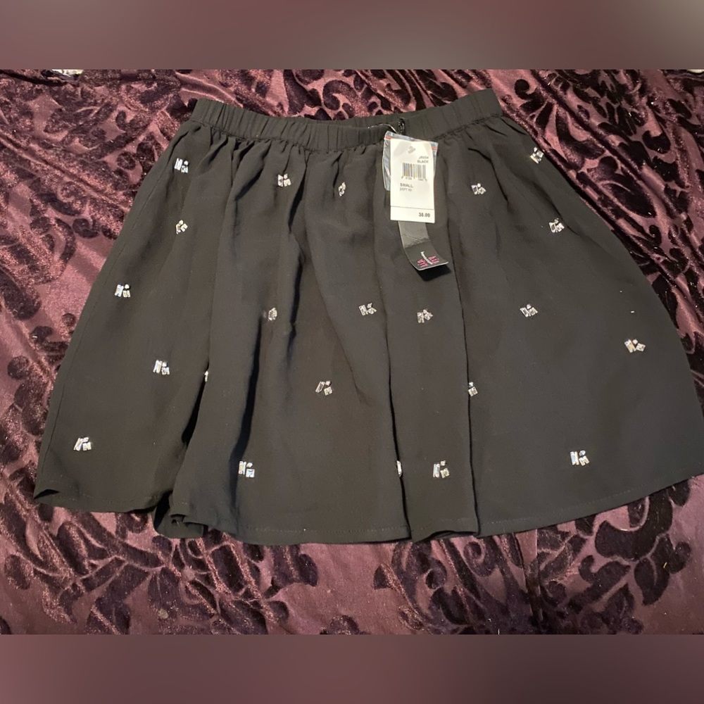 NWT sequined black skirt